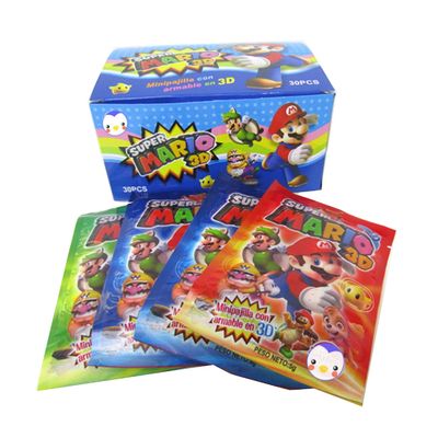 Super Mario Tasty Candy Powder With 3D Puzzle Mixed Fruit Flavor Candy Stick Sweets