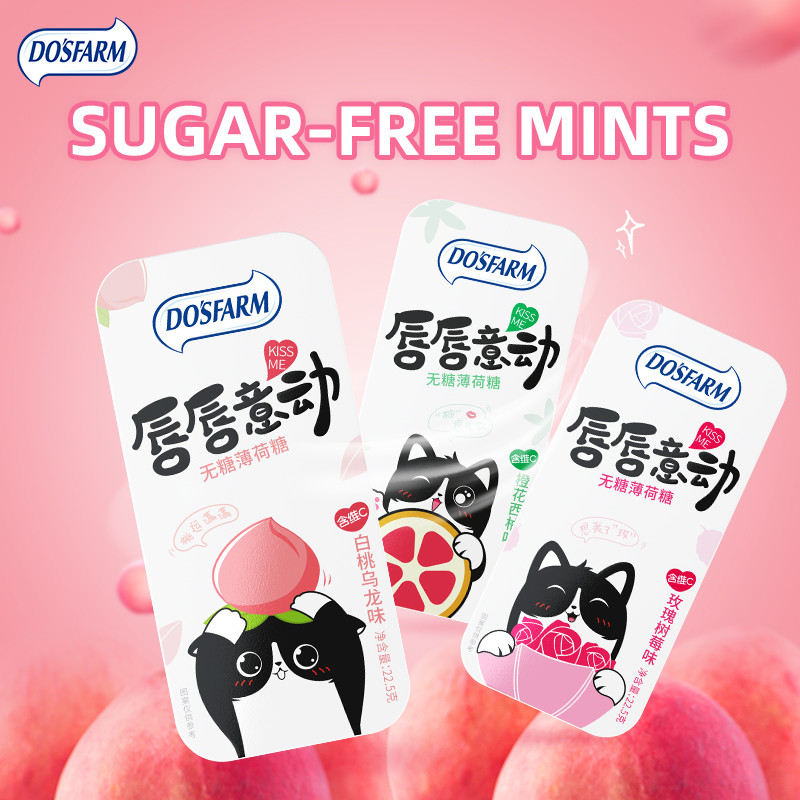 Do's Farm Sugar Free Mints Kiss Me Candy Contains Vitamin C Cute Packaging Fresh Breath